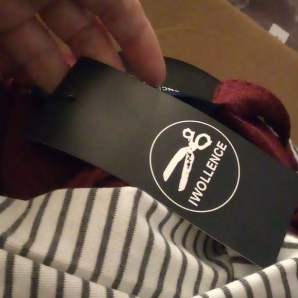 NWT - Waffle Leopard striped Print Long Sleeve Casual Loose Fit Shirt - Small - Picture 6 of 7